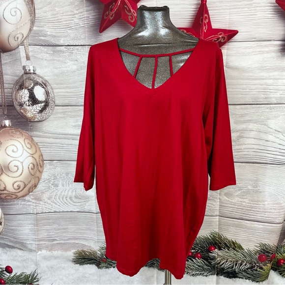 Roaman’s 1X (22/24) top with Plus size Christmas leggings - Picture 5 of 11